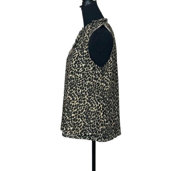 NWT J. Crew Factory Animal Print Sleeveless Top (P) - Picture 3 of 10